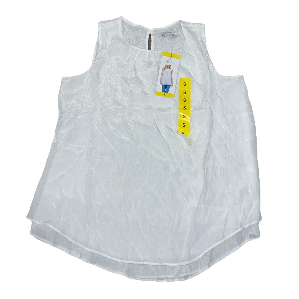 Cristina B Women's Sleeveless Top‎ White Small